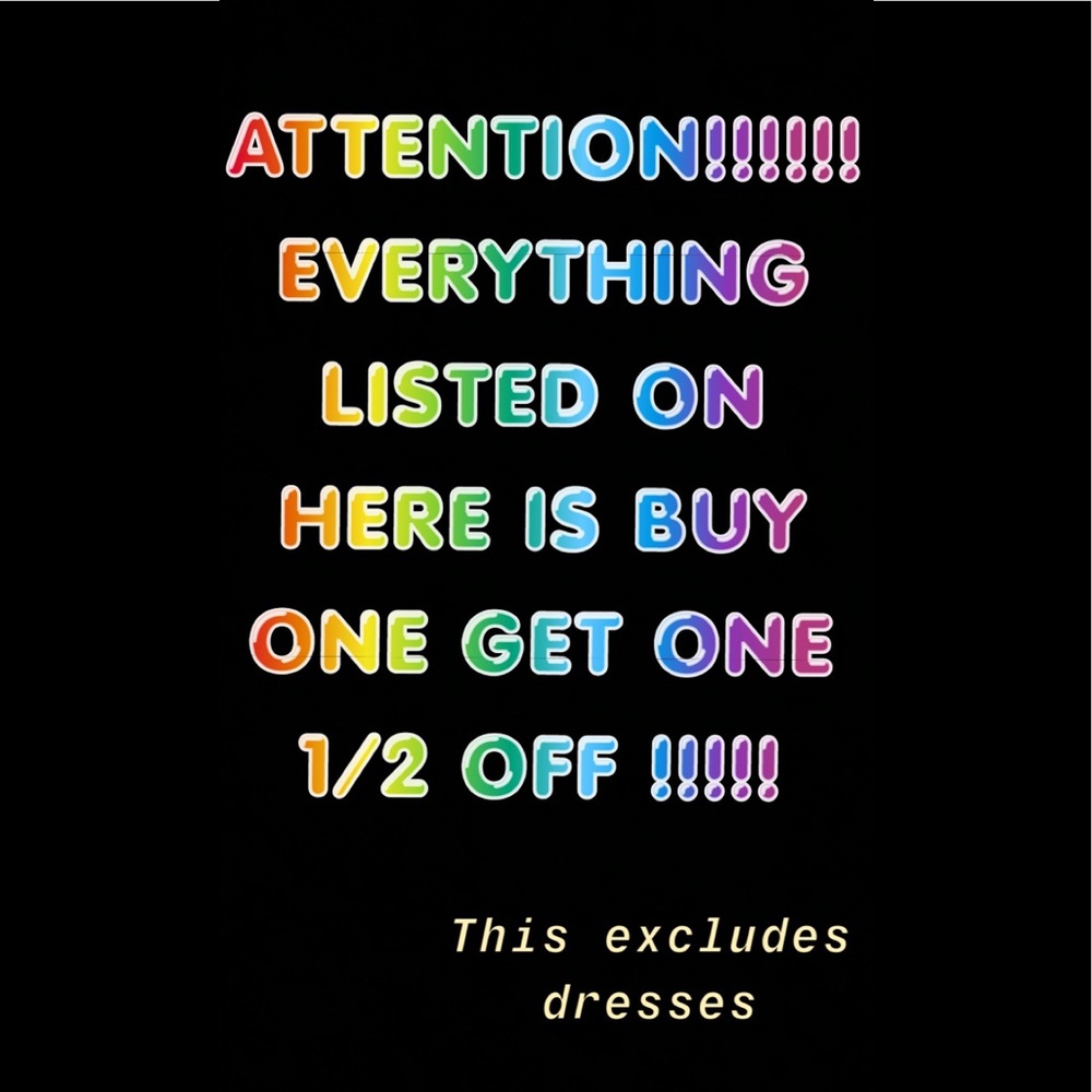Buy 1 get 1 half off ♥️